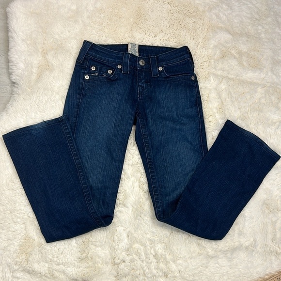 True Religion Tori Bead Embellished Jeans Dark Wash Jeans Womens Size 24 - Picture 13 of 16